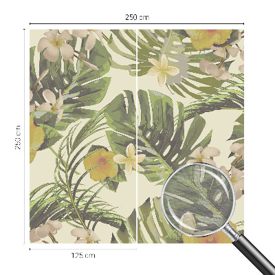 Fototapete fürs Schlafzimmer mit exotischer Flora als Motiv
