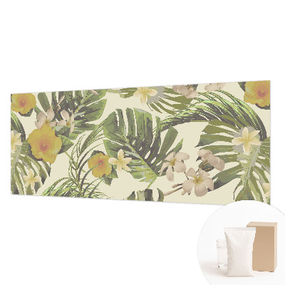 Fototapete fürs Schlafzimmer mit exotischer Flora als Motiv