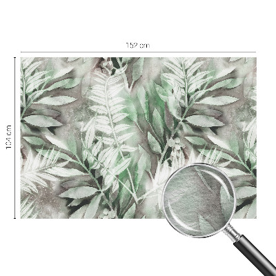 Fototapete aus Vlies mit Aquarellblättern als Motiv