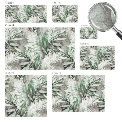 Fototapete aus Vlies mit Aquarellblättern als Motiv