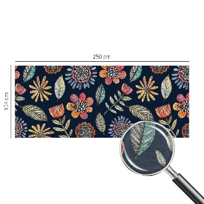 Vlies-Fototapete fürs Wohnzimmer mit Blumenmosaik
