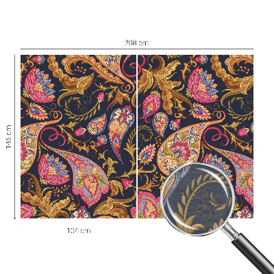 Vliestapete fürs Schlafzimmer mit buntem Paisley‑Motiv