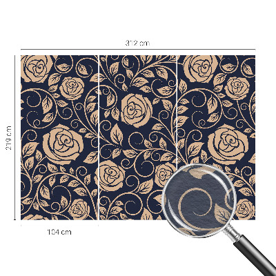 Moderne Vlies-Fototapete mit romantischem Blumenmotiv