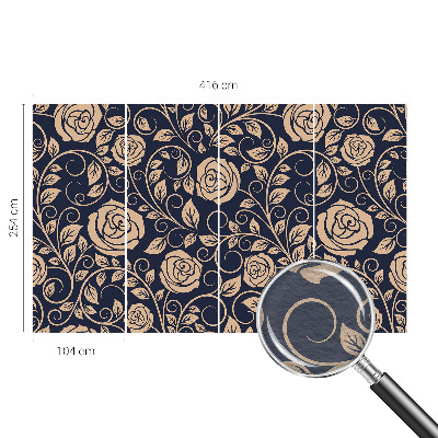 Moderne Vlies-Fototapete mit romantischem Blumenmotiv