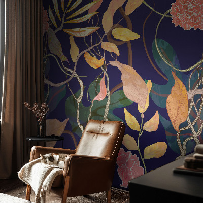 Motivtapete mit pflanzlichem Motiv in elegantem Design
