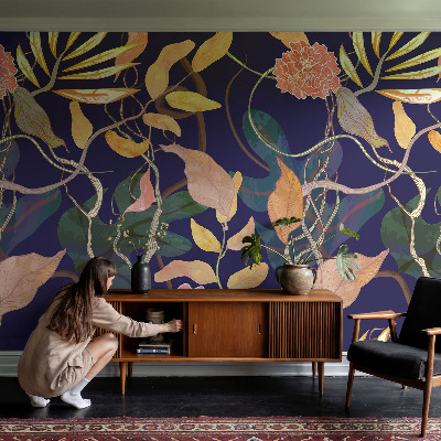 Motivtapete mit pflanzlichem Motiv in elegantem Design
