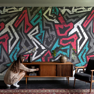 Motivtapete aus Vlies mit abstraktem Mosaikdesign