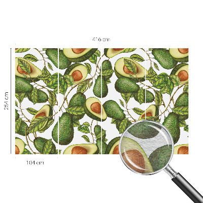 Bedruckte Vlies-Fototapete mit Avocado-Muster