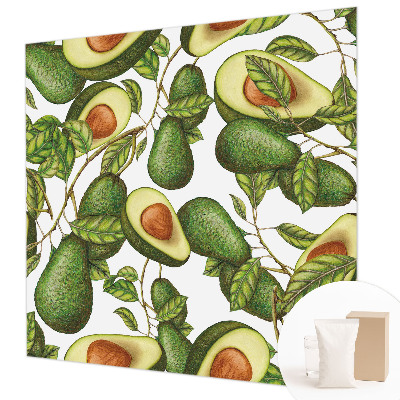 Bedruckte Vlies-Fototapete Avocado-Muster