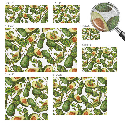 Bedruckte Vlies-Fototapete mit Avocado-Muster
