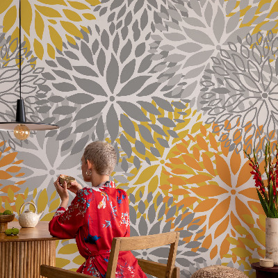 Moderne Vlies-Fototapete mit dem Motiv „Blumenenergie“