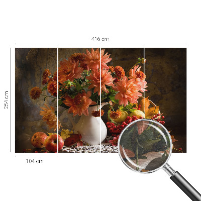 Wand-Fototapete mit einer herbstlichen Komposition
