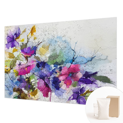 Fototapete mit abstraktem Blumenmotiv