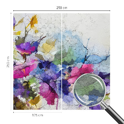 Fototapete mit abstraktem Blumenmotiv