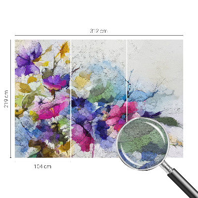 Fototapete mit abstraktem Blumenmotiv
