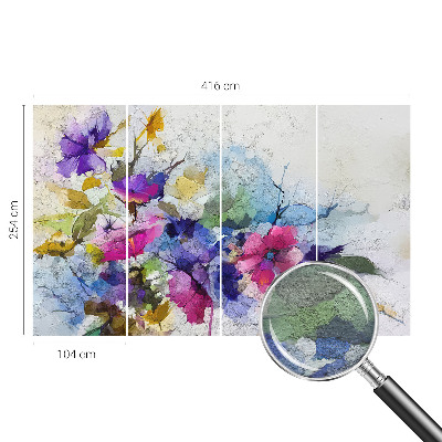 Fototapete mit abstraktem Blumenmotiv