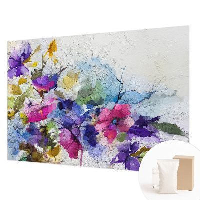 Fototapete mit abstraktem Blumenmotiv