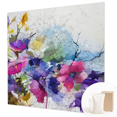 Fototapete mit abstraktem Blumenmotiv