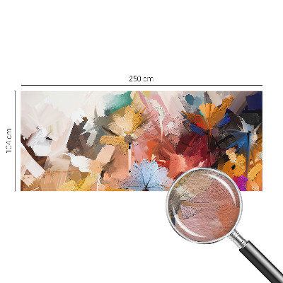 Fototapete fürs Wohnzimmer mit einem floralen, abstrakten Motiv