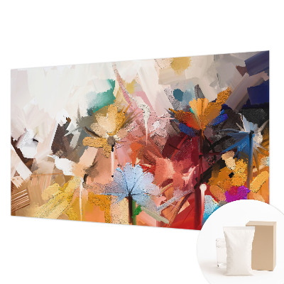 Fototapete fürs Wohnzimmer Florale Abstraktion