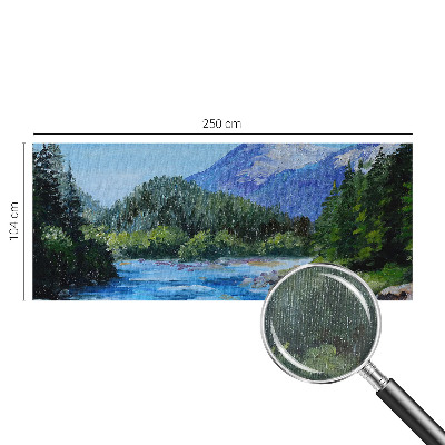 Vlies-Fototapete fürs Kinderzimmer mit einer freundlichen Berglandschaft