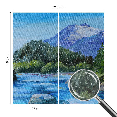 Vlies-Fototapete fürs Kinderzimmer mit einer freundlichen Berglandschaft