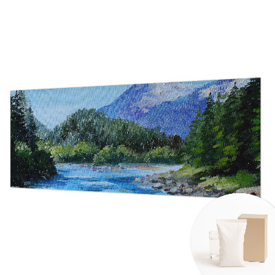 Vlies-Fototapete fürs Kinderzimmer mit einer freundlichen Berglandschaft