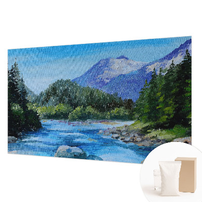 Vlies-Fototapete fürs Kinderzimmer mit einer freundlichen Berglandschaft