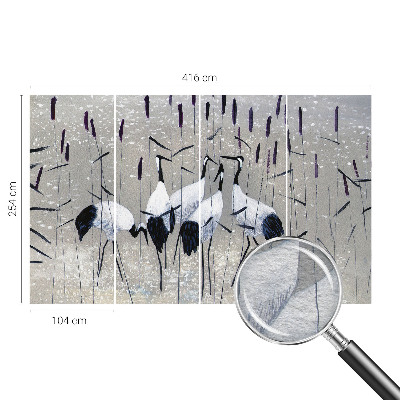 Fototapete aus Vlies Harmonische Kraniche