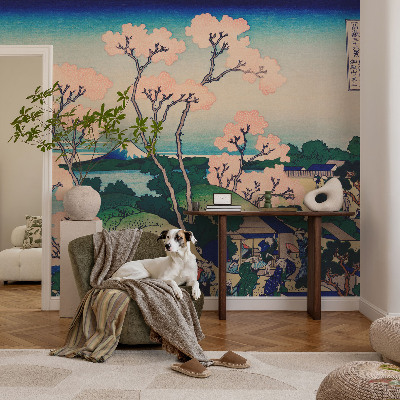 Vlies-Fototapete fürs Schlafzimmer mit Kirschblütenmotiv