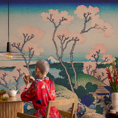 Vlies-Fototapete fürs Schlafzimmer Kirschblüten