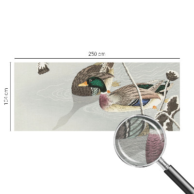Vlies-Fototapete fürs Wohnzimmer mit ruhigem Entenmotiv