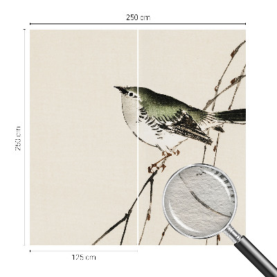 Bedruckte Vlies-Fototapete mit harmonischem Vogelmotiv