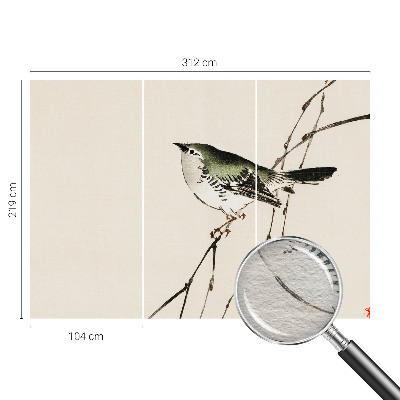 Bedruckte Vlies-Fototapete mit harmonischem Vogelmotiv