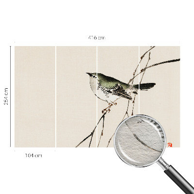 Bedruckte Vlies-Fototapete mit harmonischem Vogelmotiv
