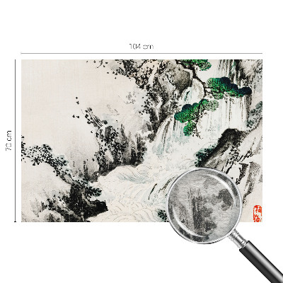 Wand-Fototapete mit Motiv eines Wasserfalls in natürlicher Landschaft