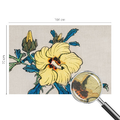 Fototapete nach Maß mit gelber Blumenillustration