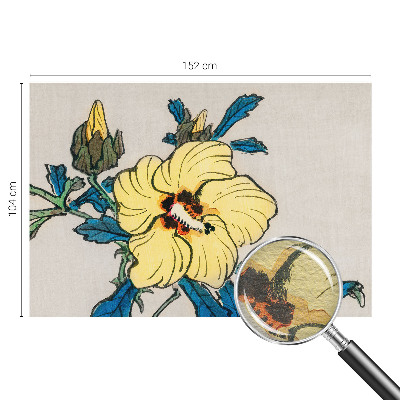 Fototapete nach Maß mit gelber Blumenillustration