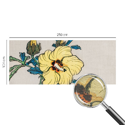 Fototapete nach Maß mit gelber Blumenillustration