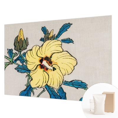Fototapete nach Maß mit gelber Blumenillustration