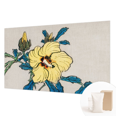 Fototapete nach Maß mit gelber Blumenillustration