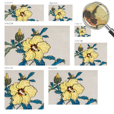 Fototapete nach Maß mit gelber Blumenillustration