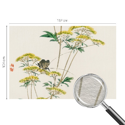 Dekorative Wand-Fototapete mit Blumenmotiv in natürlicher Optik