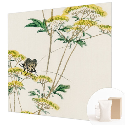 Dekorative Wand-Fototapete mit Blumenmotiv in natürlicher Optik