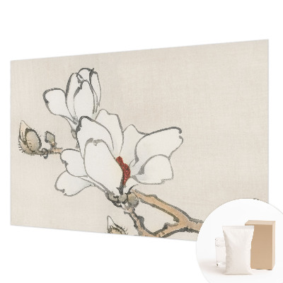Fototapete mit zarten Magnolien als Motiv