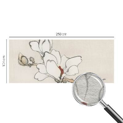 Fototapete mit zarten Magnolien als Motiv