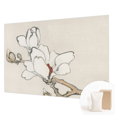 Fototapete mit zarten Magnolien als Motiv