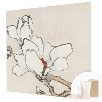 Fototapete mit zarten Magnolien als Motiv