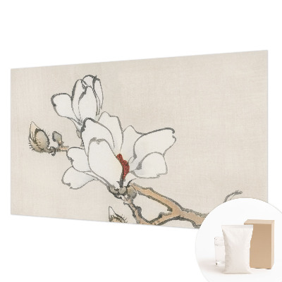 Fototapete mit zarten Magnolien als Motiv