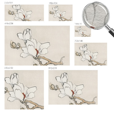 Fototapete mit zarten Magnolien als Motiv